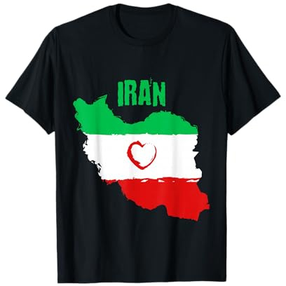 Iran Heart Map Flag | Freedom Iranian Persian | Free Iran T-Shirt