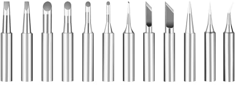 VOTCT 12PCS 900M-T Soldering Iron Tips Replacement Kit for HAKKO 936,937,907 Atten, Quick,Ryobi, Aoyue, Yihua,Vastar,Sywon,Tabiger,SOAIY,X-Tronic Soldering Station, Solder Tips