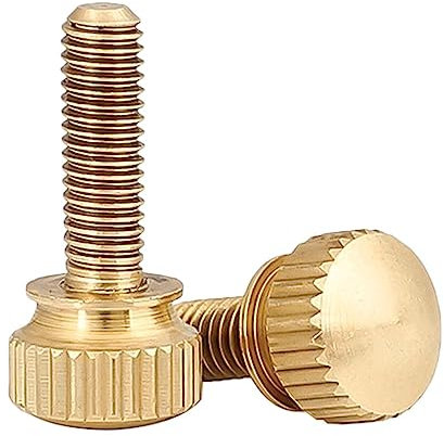 5 Stück M3 M4 M5 M6 M8 Messing Doppelschicht mit Stufen Rändelschraube mit hohem Kopf und handfestem Anziehen, M8x40mm