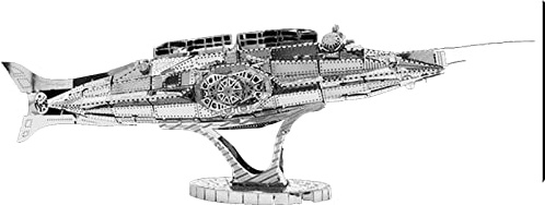 ZEZEFUFU 3D Metall Atom-U-Boot-Modellbausätze 1: 100 Simulation Kämpfer Schiff Militärwissenschaft Ausstellung (unmontierter Kit) Modell