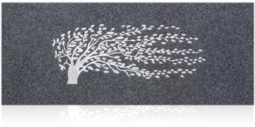 AOAOPQ Front Door Mat Outdoor Door Mat Entrance Heavy Duty Non Slip Barrier Mat Absorbent Rubber Mats for Floor Kitchen Entrance Rugs Carpet Runner Front Door 120x45 Cm Grey