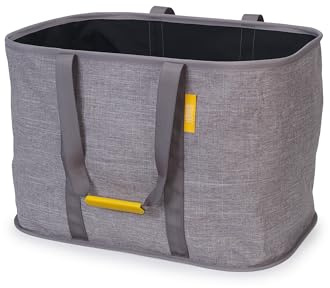 Joseph Joseph Hold-All Max Collapsible 55L/14.5 Gallon Washing Laundry Basket Bag, Durable Fabric, Moisture Resistant, Grey