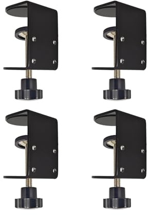 Jhanw petites pinces en C, 5,1 cm, avec 4 trous au dos, 4 pièces, pince en C de bureau réglable pour 1 cm à 5,1 cm, pince polyvalente pour frein et montage