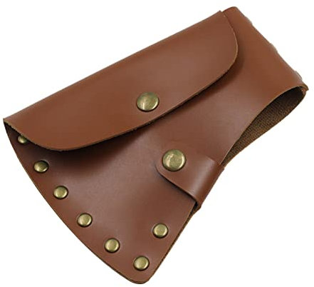 Teksome Gaine de tête de Hache, Couvre-tête de Hache, Housse d’étui de Hache en Cuir PU Portable Faite à la Main, Housse de hachette Souple, Fournitures de Protection de Hache multifonctionnelle,
