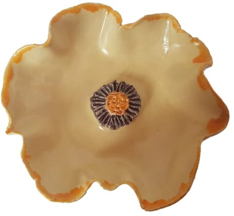 Generisch Insektentränke Keramik Blüte Creme (12-13 cm)