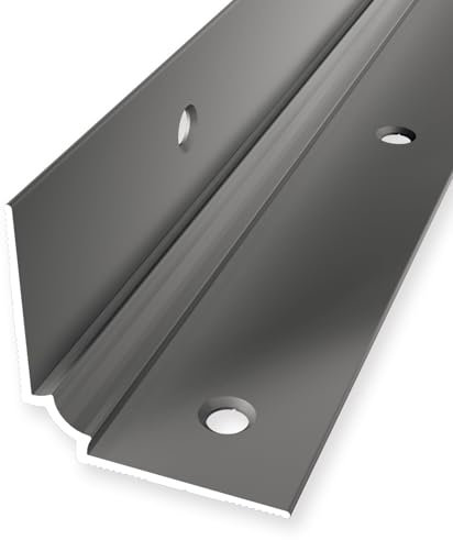 Treppenkantenprofil 29 x 29 x 2500 mm Treppen-Innenwinkel Aluminium Glatt Doppelt Versetzt Versenkt Gebohrt Edelstahl Einfasshöhe 2.5 mm Küberit