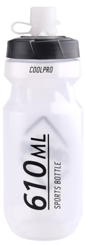 Azarxis Bidon Vélo 610 ml 710 ml Gourde Sport Bouteille d'Eau pour Marathon Running VTT (Transparent, 610 ml)