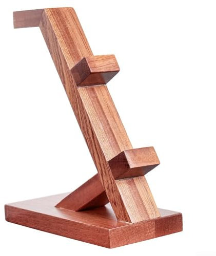 CWOQOCW Dual Headphone Stand Accessories, Solid Wood Dual Gamepad Controller Headphone Stand, Wooden Controller Stand Headphone Holder 2-Tier (brown)