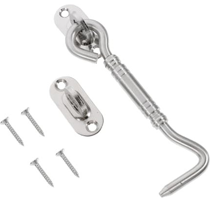 Uonlytech 1set Chiavistello Inossidabile Per Serratura Per Scorrevoli e Garage Installazione Facile Per Vintage Per
