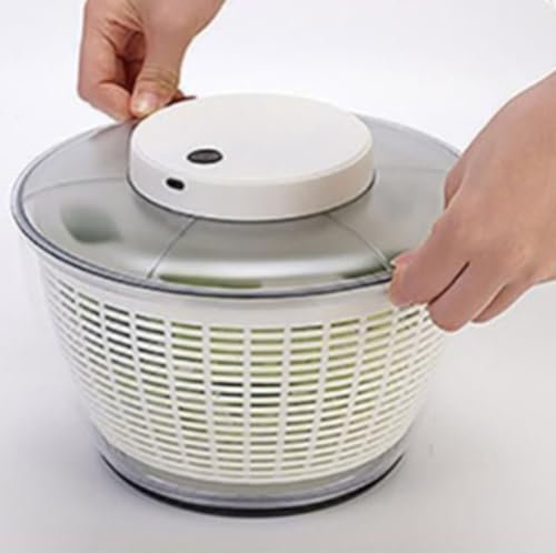 Essoreuse À Salade Électrique 4,5 L/6 L, Déshydrateur De Salade De Légumes, Rechargeable Par USB, Batterie Longue Durée, Sans BPA Et Durable, Couvercle Pivotant Équipé D'un Système De Drainage Pour Sa