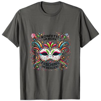 Konfetti im Kopf, Fasching im Herzen Karneval T-Shirt
