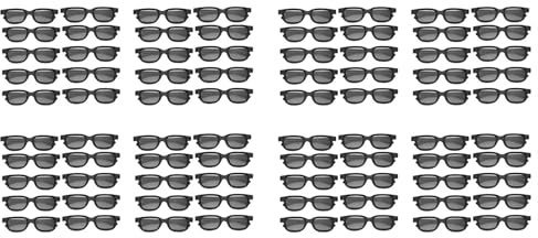 GIWFBQTR 80 Uds. Gafas 3D Pasivas Polarizadas para Pantalla Cine IMIX