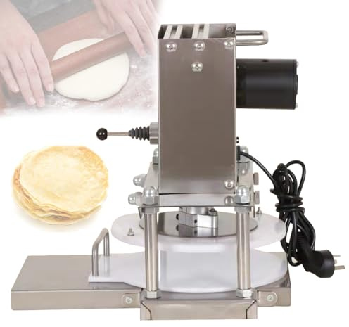Electric Dough Press Machine - Stainless Steel Pizza Maker for Homemade Pizza and Handheld Pies, Commercial Quality Kitchen Appliance