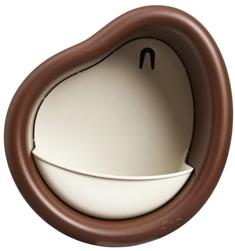 Elho Organic Bird Feeder 25cm - Bird Feeder and Bird Bath - 100% Recycled Plastic - L27.4 x W16.8 x H25.4 cm - Brown/Chestnut Brown