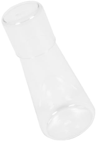 Alipis Carafe Verre Transparente Bouteille Eau Pratique avec Verre Intégré comme Pichet de Chevet Bureau