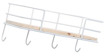 FUTUREORYY Mensola Decorativa da Parete in Battuto con Ganci Organizer Appendioggetti Moderno per Camera Cucina e Ufficio Supporto per Chiavi e Accessori