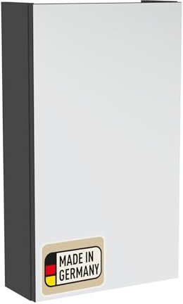 Probus Basic Spiegelschrank Anthrazit – 40 cm Breite, Moderner Badezimmerschrank mit Spiegel, Stilvoll & Platzsparend, Türanschlag frei wählbar, Made in Germany