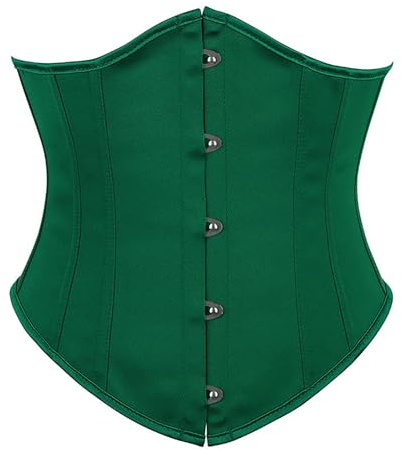Corsé Steampunk para Mujer Cinturón Firme de Formación de Cintura Bustier Gótico Fajas Reductoras Corset Bajo Pecho Mujer Satinado Corsés y Bustiers Clasico Talla Grande