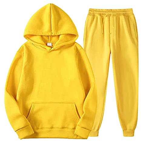 Generisch 2026 Uomini Donne Sport Tuta Inverno Tempo Libero Monocolore Felpa Pantaloni con Cappuccio Nappe Sportiva Gilet Bambini