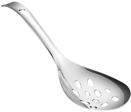 Healifty Cuillère à Égoutter en Acier Inoxydable 304 Passoire Cuisine Résistante à la Chaleur Long Manche Anti-Éclaboussures Égouttoir à Friture Multifonctionnel pour Usage Domestique