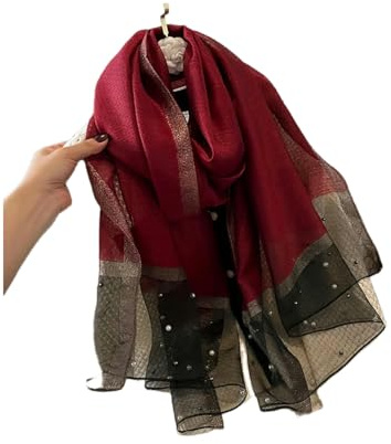 Gyios Halsduk dammode solid silke och linne halsduk, sommarsjal, bandana, Foulard Hijab-jp062-13