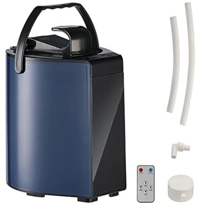 Pot portatif de vapeur Sauna, générateur d'acier inoxydable 3L avec la télécommande, bouton tactile intelligent, Machine Spa(Dark Blue)