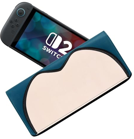 PALPOW Funda Slim de PU para Nintendo Switch 2 - Estuche de Viaje a Prueba de Golpes con 5 Ranuras para Juegos, Bolso Protector Bonito para Adolescentes y Jugadores, Ideal para Carretera y Reuniones