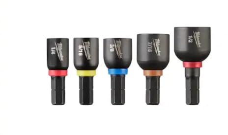 MILWAUKEE ELEC TOOL 49-66-4563 - Juego de 5 piezas para tuercas