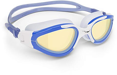 AqtivAqua polariserade simglasögon // simträning – öppet vatten // inomhus – utomhuslinje Blue goggles + Blue case Adjustable One Size