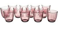 Bormioli Rocco Line Lot de 12 Verres à Eau, 276,4 g, Lilas