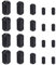 KBNIAN 20 PCS Anneau Ferrite Antiparasite Magnétique Core Noyau Ferrite de Nickel-Zinc Diamètre Intérieur 3/5 / 7/9 / 13 mm Filtre EMI RFI pour Câble USB Audio Réseau Vidéo Radio