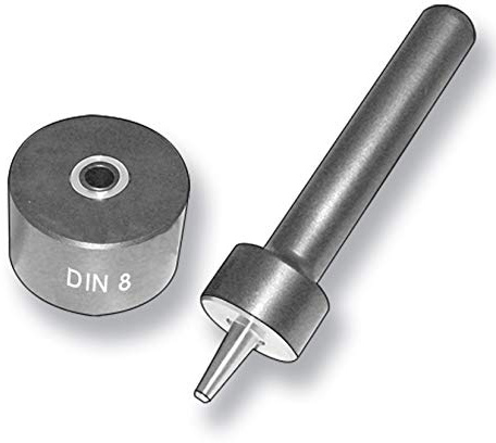 Rundösen Ø 8 mm Messingl Ösen Einschlagstempel Locheisen Lochungsunterlage (Einschlagstempel für Rundösen Ø 8 mm)