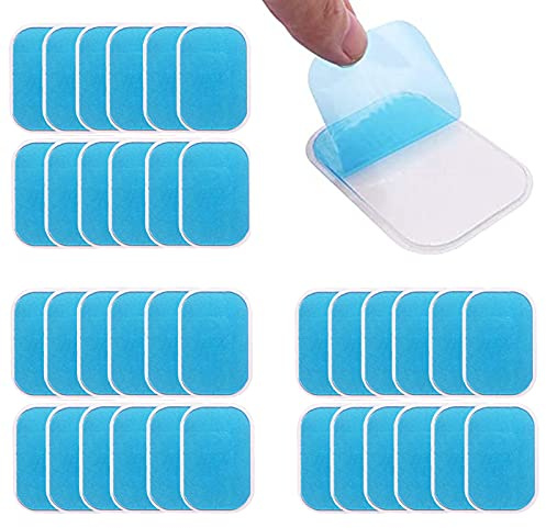 Vastsea 60 Stück Bauchmuskeltrainer Gel Pads, Trainer Ersatz Gel Pad, EMS Gel Pad, für Bauchtrainer, EMS Trainer, Elektrische Muskelstimulation