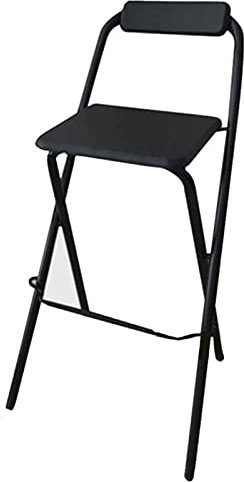 Sgabello Pieghevole Portatile, Sgabello Alto Sgabelli Cucina Moderni con Schienale E Poggiapiedi, Sgabelli da Bar per La -30 Pollici