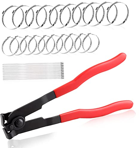 SPEEDWOX 31PCS CV Joint Boot Clamp Pliers with Stainless Steel Band Clamps Locking Metal Cable Zip Ties Kit CV Boot Clamp Tool for Most Cars Car Banding Tools Kit Set Auto Repair Tool
