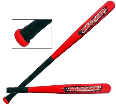Naqqash Sports 86,4 cm Selbstverteidigungs-Baseballschläger, Rot, Holz, 590 g & Barrel 5,7 cm, für Jugendliche und Erwachsene, Nur für Selbstverteidigung