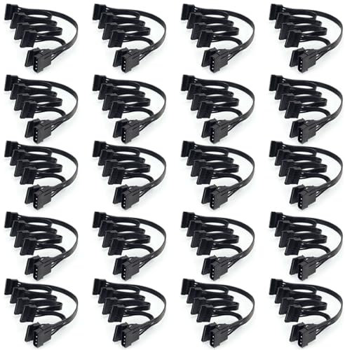 Tyatocepy 20X IDE de 4 Una Cable de Fuente de Alimentación de 5 Puertos Molex de 4 Una Puerto SATA Múltiple Cable de Alimentación de Cable 18AWG para Disco Duro HDD SSD PC