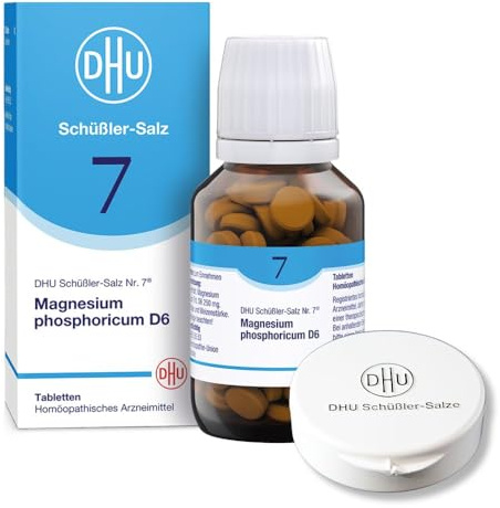 DHU Schüßler-Salz Nr. 7 Magnesium phosphoricum D6 mit Tablettendöschen | Das Mineralsalz der Muskeln und Nerven – das Original – umweltfreundlich im Arzneiglas