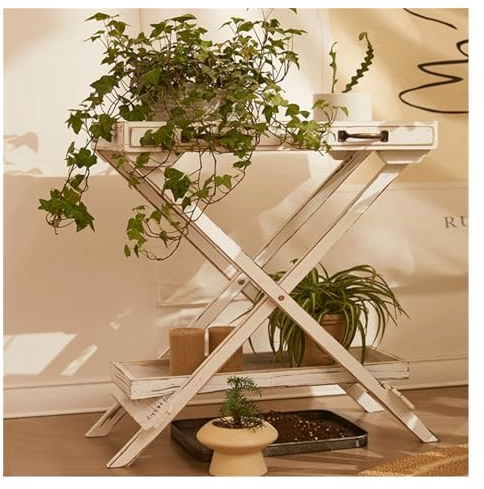 Blumenständer Blumenregal Blumenbank Holz Pflanzenständer Zimmerpflanzenregal Blumenregale Pflanzenhalter Rack Für Wohnzimmer Rasen Pflanzenständer Blumentreppe Pflanzenregal ( Color : White , Size :