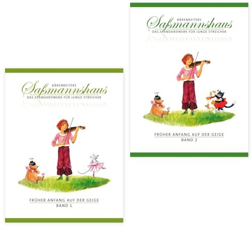 Früher Anfang auf der Geige Band 1 + 2 | Eine Violinschule für Kinder | Saßmannshaus | BA09671 + BA09672 | Bärenreiter Verlag | ISMN 9790006536450 + 9790006536467 | Soundman Kolophonium