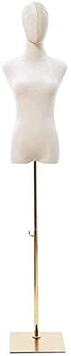 XINYUNFEI Schneiderpuppe Verstellbar Mode Geformte Dummy Und Weibliche Mannequin-Metall Einstellbarer Ständer Und Schrauben-Fester Kopf, Ideal for Kleider/Unterwäsche/Rock/Hochzeitskleid(Square Base)