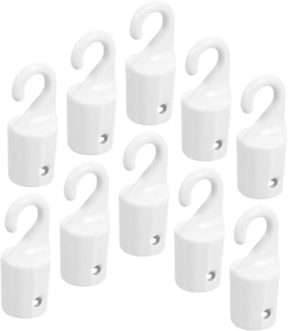 SEWOART Gancio per Asta Tende Veneziane Bianco 10 Pezzi in Metallo