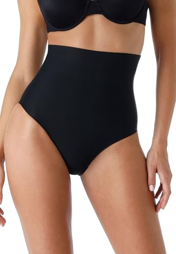 Lovable Guaina Modellante Vita Alta | Microfibra Tecnica | Slip Contenitivo Effetto Pancia Piatta| Shapewear Invisibile Comfort| Smooth Shaping Donna, Nero, M