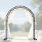 AJTXCSFOQL Arco per Rose Rampicanti 260 280 240 180 120 400 cm, Supporto in Metallo con Base Pergolato da Giardino per Interni ed Esterni, Resistente Arco di Nozze(Black,180 x 220 x 40 cm)