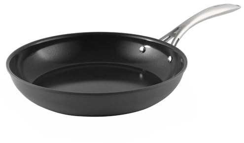 ProCook Professional Bi Ply Stainless Steel Coated Frying Pan - 28cm, Durable Non Stick Saute Skillet - Black, Heavy Duty Cookware