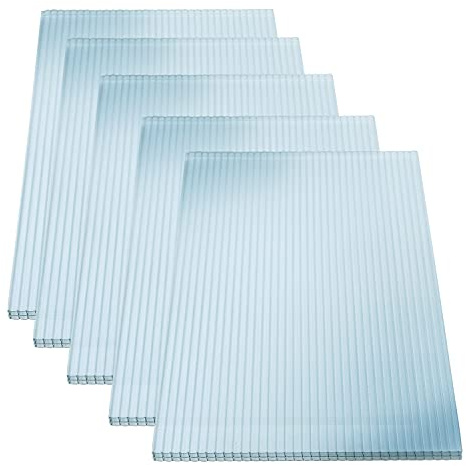 KAISER plastic® Doppelstegplatten 16/20 | Xtra Strong (PC) | 120 cm Breite x 300 cm Länge | 5er Set | Farbe: Klar und UV-geschützt