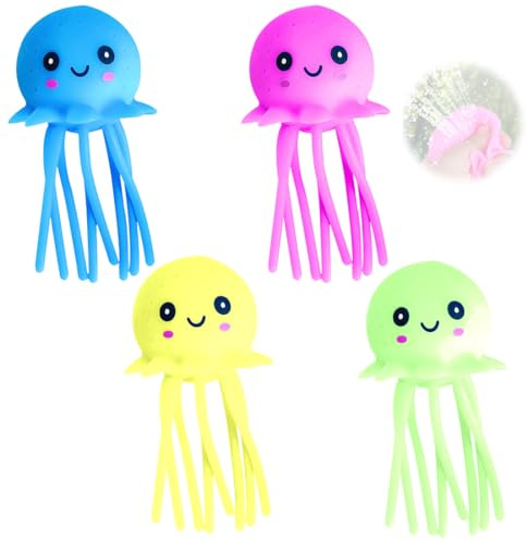 DIFLAX 4 Stück Oktopus-Wiederverwendbar Wasserbomben, Octo Buddies, Wiederverwendbare Wasserballons für Kinder und Erwachsene, Wasserbomben für Outdoor, Pool