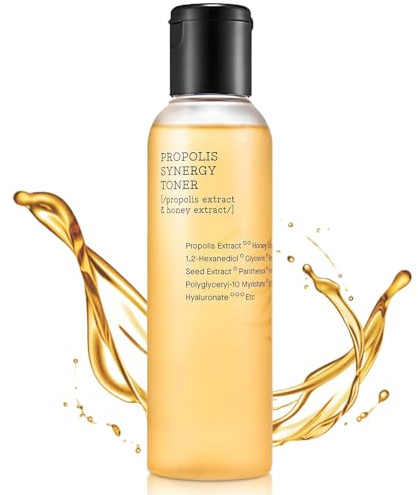 Lotion Tonique Visage,Lotions Toniques,Tonique Hydratant Instantané,Propolis,Miel,Acide Hyaluronique,Lotion Tonique Hydratante,Tonique Apaisant,Tous Types de Peau,150ml