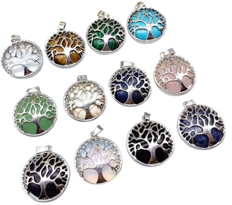 Artibetter 12 Pezzi Ciondoli Albero Vita per Creazioni Fai da Te per Collane Bracciali e Accessori Unici Design Creativo e Accattivante