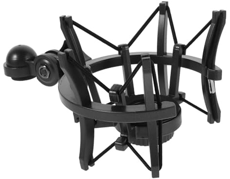 TOYANDONA Microphone Shock Mount for Studio Recording Adjustable Plastic Mic Holder Hole Vibration Microphone Support for Live Streaming